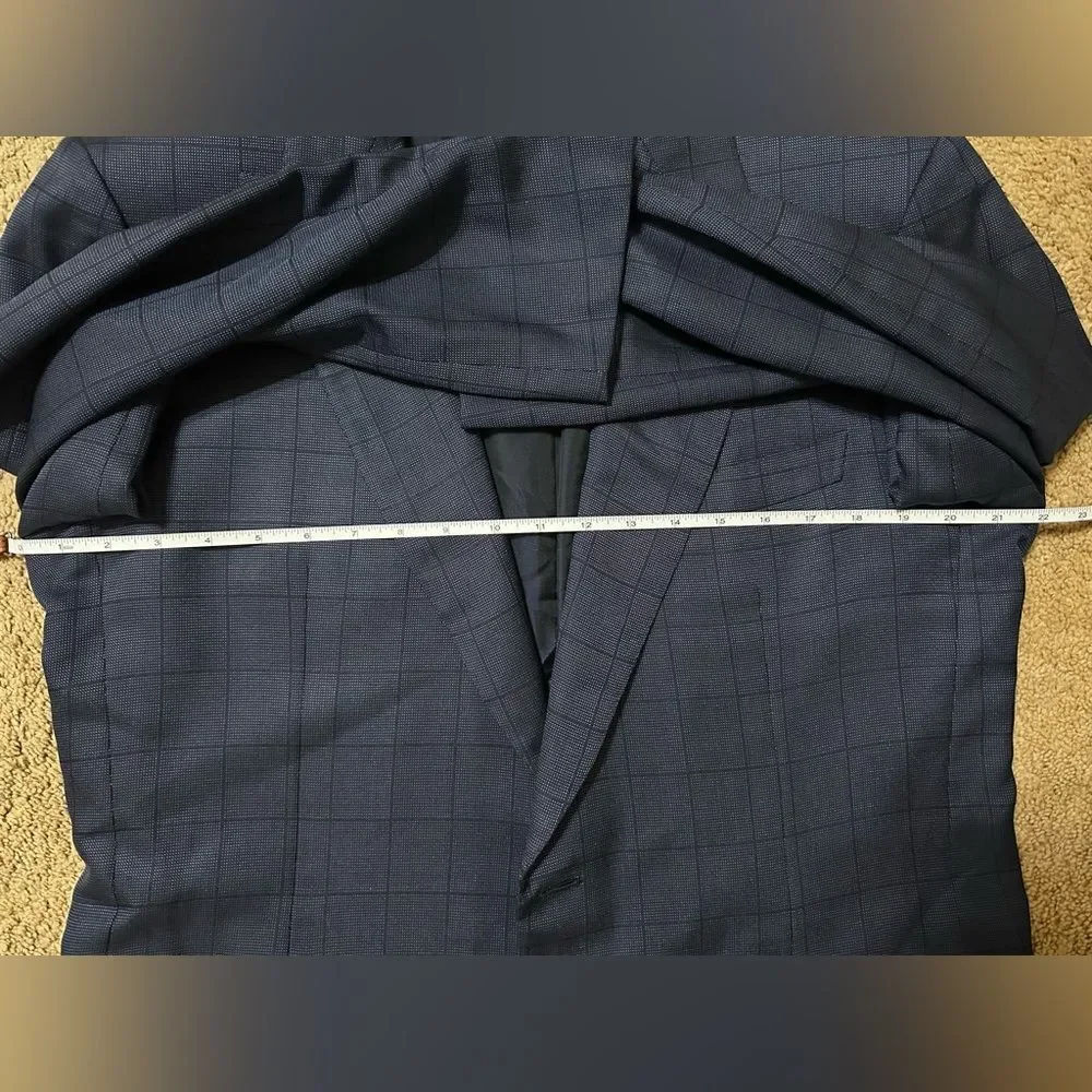 Brioni Blue Windowpane Jacket